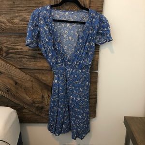 Blue floral dress
